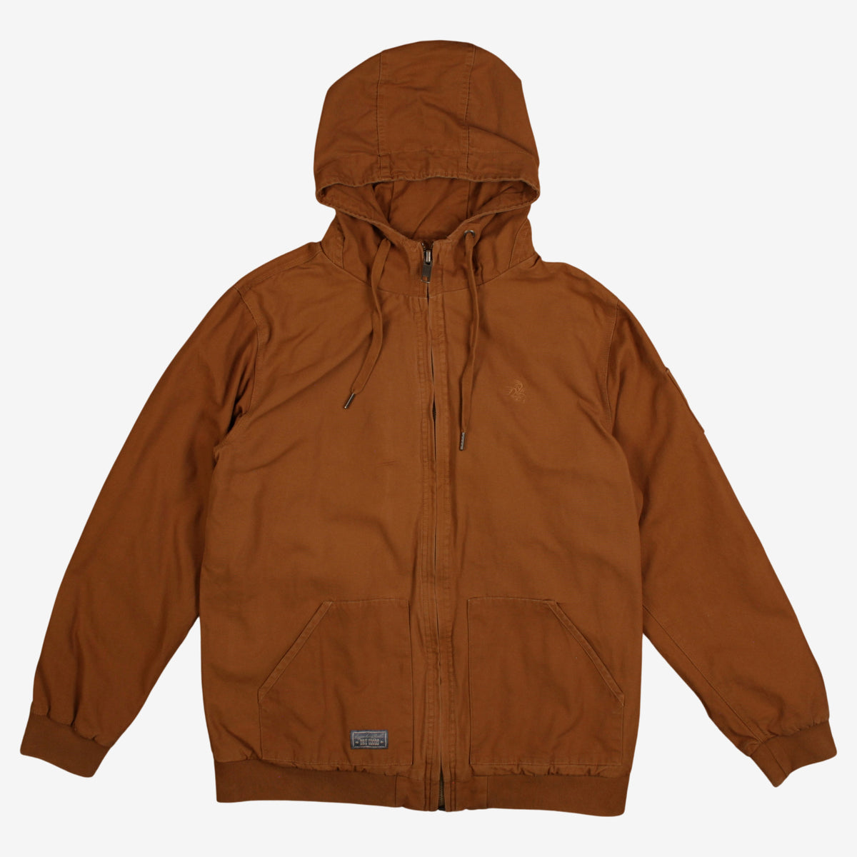 Legendary Whitetails Workwear Jacket L Mens Brown Logo Heavyweight Hooded
