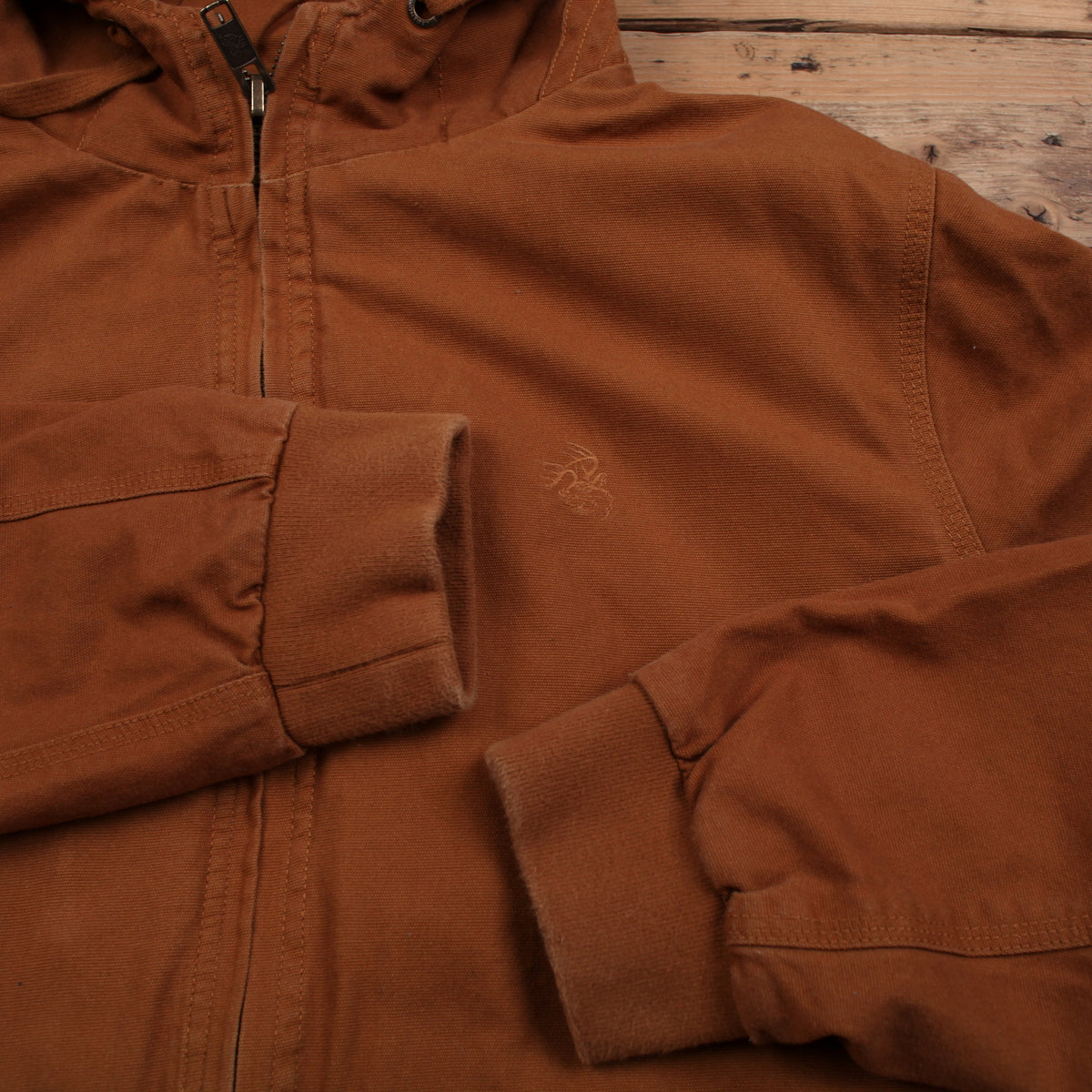 Legendary Whitetails Workwear Jacket L Mens Brown Logo Heavyweight Hooded
