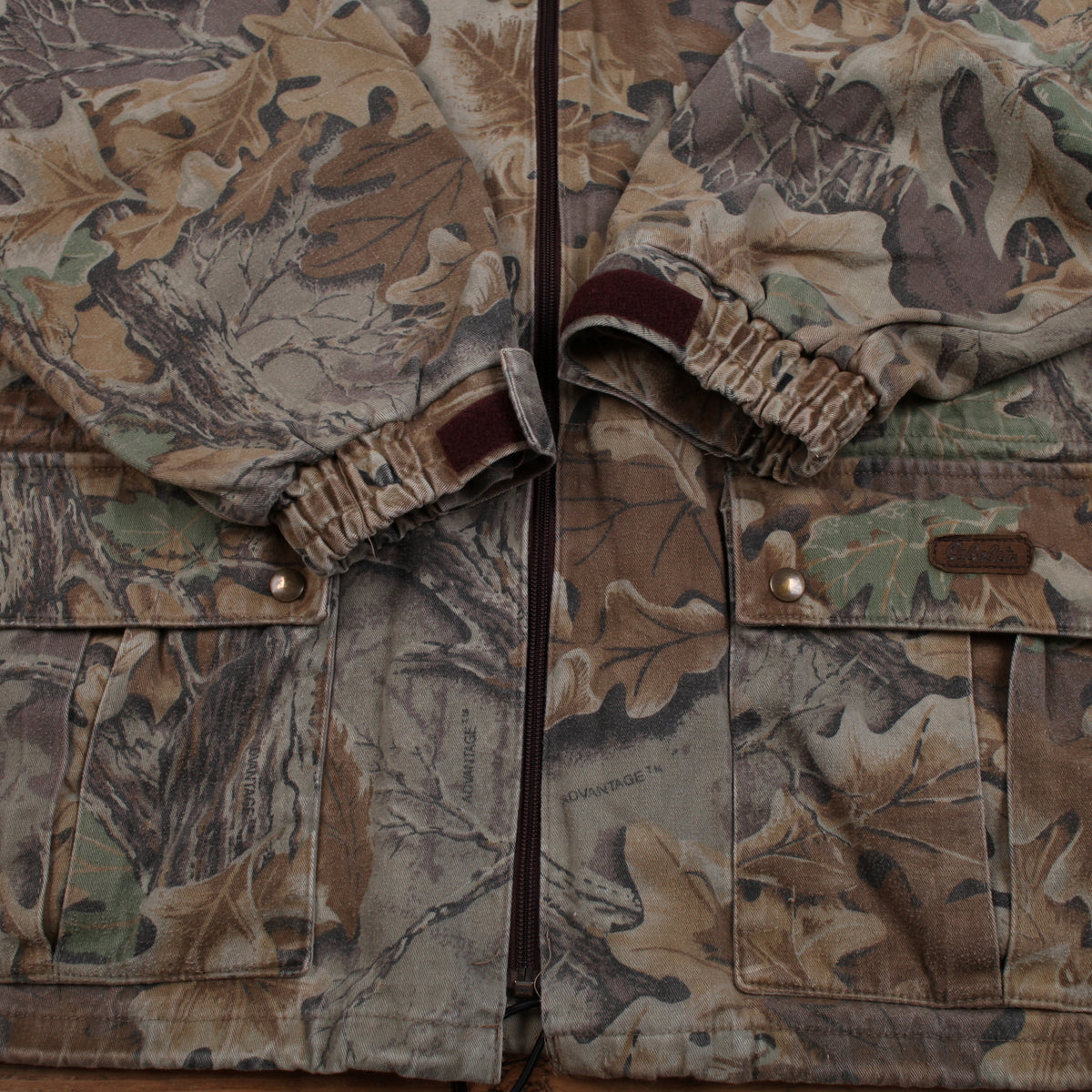 Cabelas Real Tree Jacket 2XL Mens Brown Cotton Blend Hooded Camo Hunting