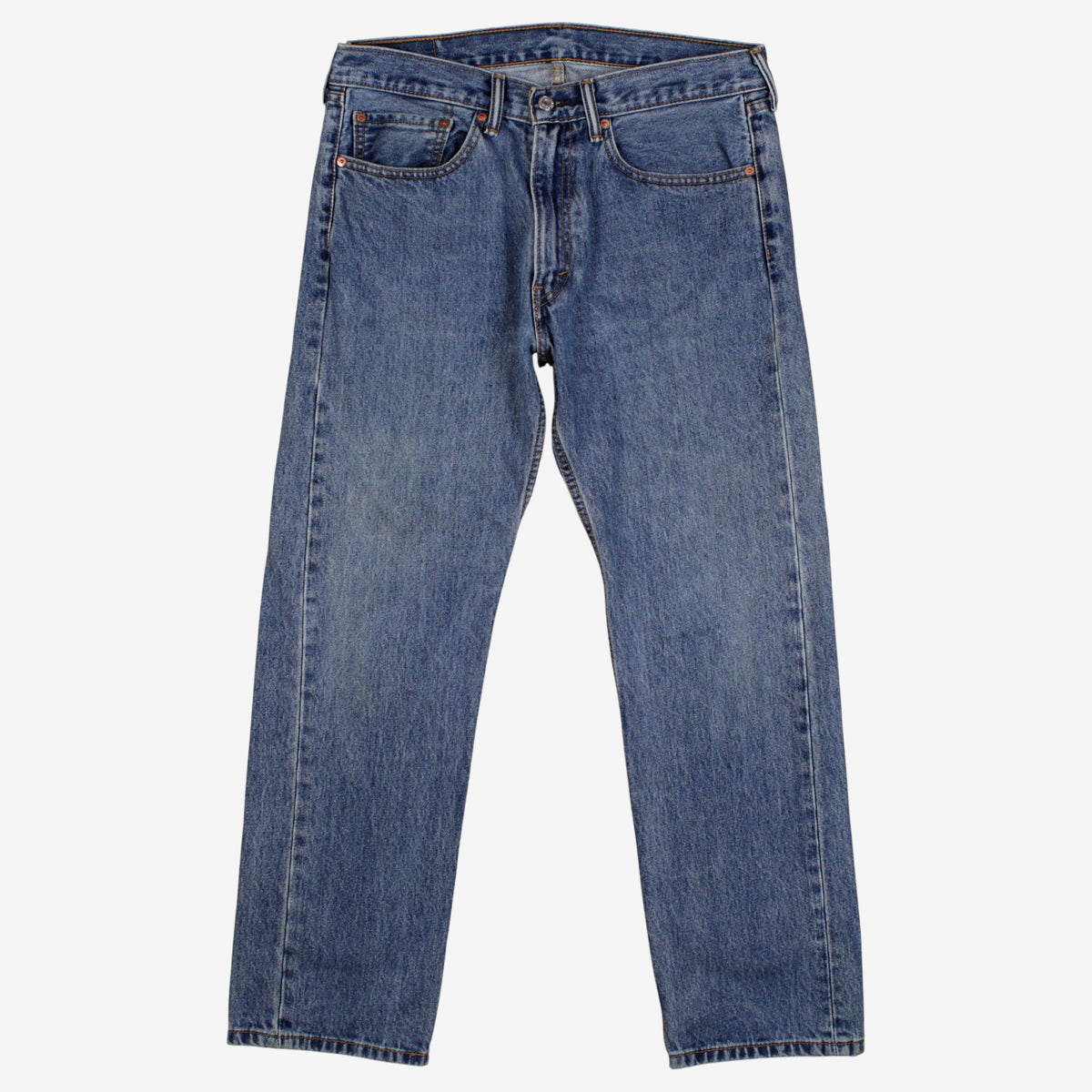 Levis 505 Jeans 34x30 Blue Regular Straight Faded Stonewash Red Tab Denim