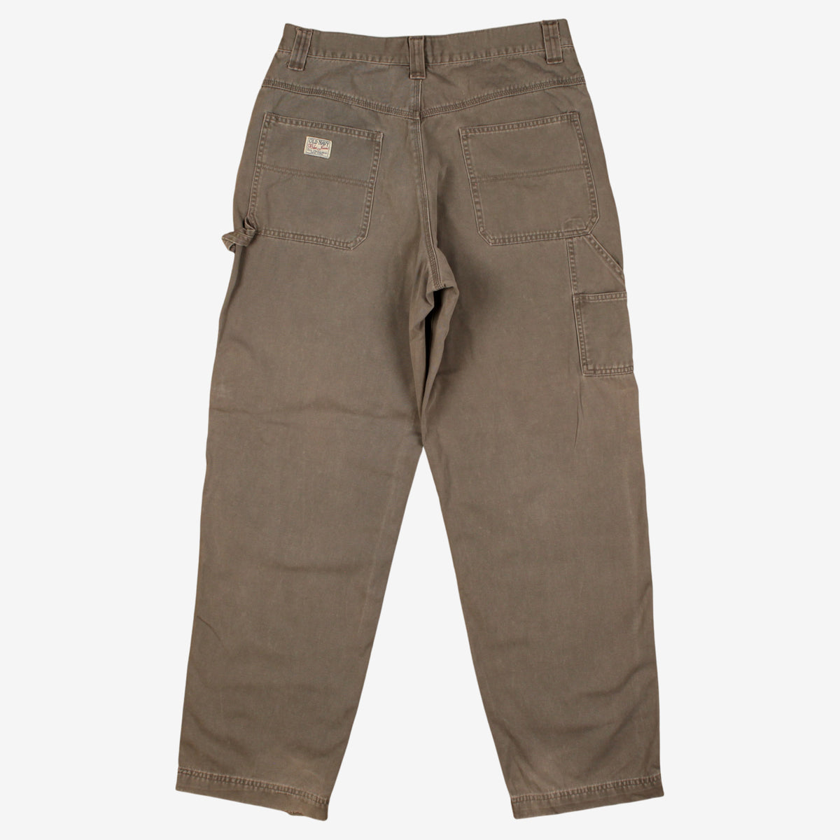 Old Navy Carpenter Trousers Pants 32x32 00s Brown Relaxed Fit Utility Pockets