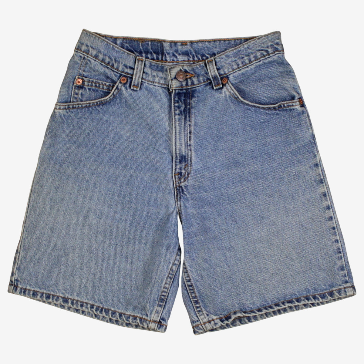 Vintage Levis 37950 Denim Baggy Shorts Jorts 27 Womens 90s Blue USA Made Relaxed