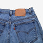 Vintage Levis 37950 Denim Baggy Shorts Jorts 27 Womens 90s Blue USA Made Relaxed