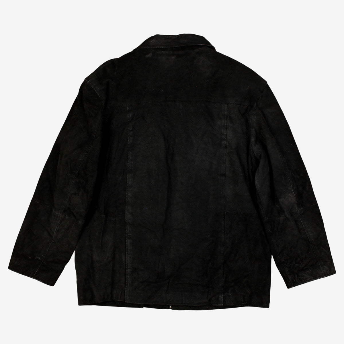 Rover & Lakes Leather Jacket 2XL 52 Mens 00s Black Lined Suede Casual