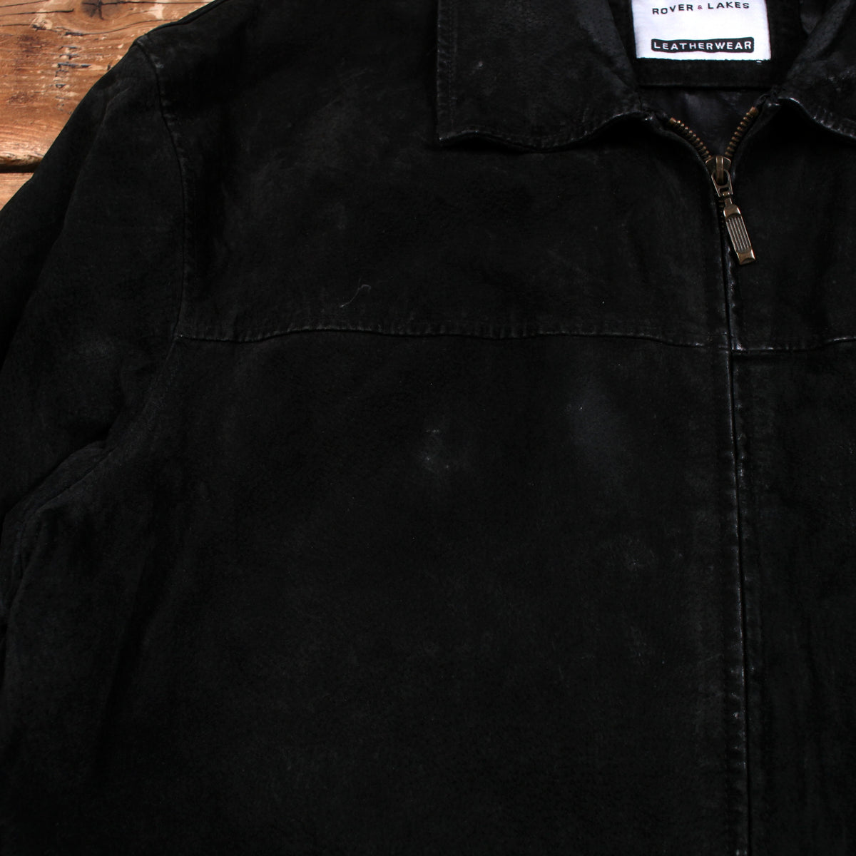 Rover & Lakes Leather Jacket 2XL 52 Mens 00s Black Lined Suede Casual