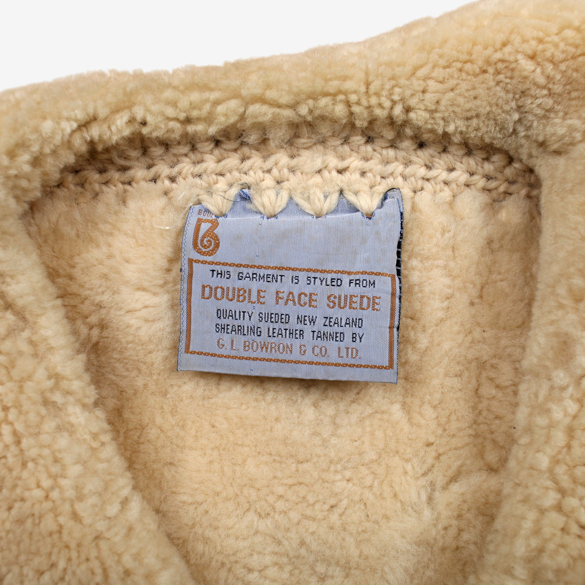 Vintage Bowron Cardigan L Mens 90s Wool Blend Shearling Suede Panels Brown Knit