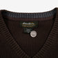 Eddie Bauer Sweater Jumper 2XL Mens Cotton V-neck Ribbed Outdoor Brown Knit