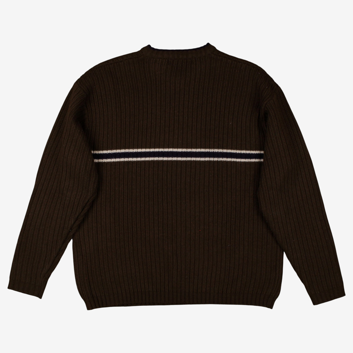 New York Board Surf Sweater Jumper L Mens Y2K Ribbed Green Knit