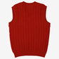 Vintage Jantzen Sweater Vest Jumper L Womens 80s Acrylic Orange Cable Knit