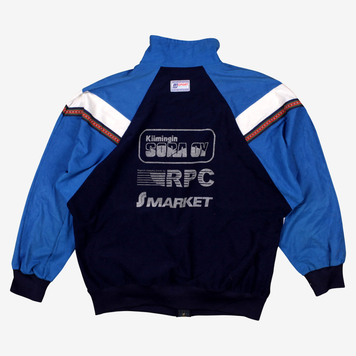 Vintage Terinda Jacket L Mens 90s Blue Kiimu Polyester Track Full Zip Navy