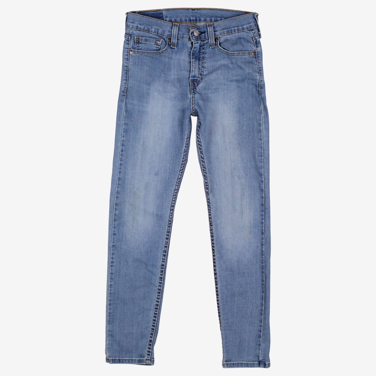 Levis 510 Jeans 28x28 Blue Skinny Faded Light Stonewash Red Tab Denim