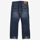 Levis 514 Jeans 36x32 Blue Regular Straight Faded Stonewash Distressed Denim