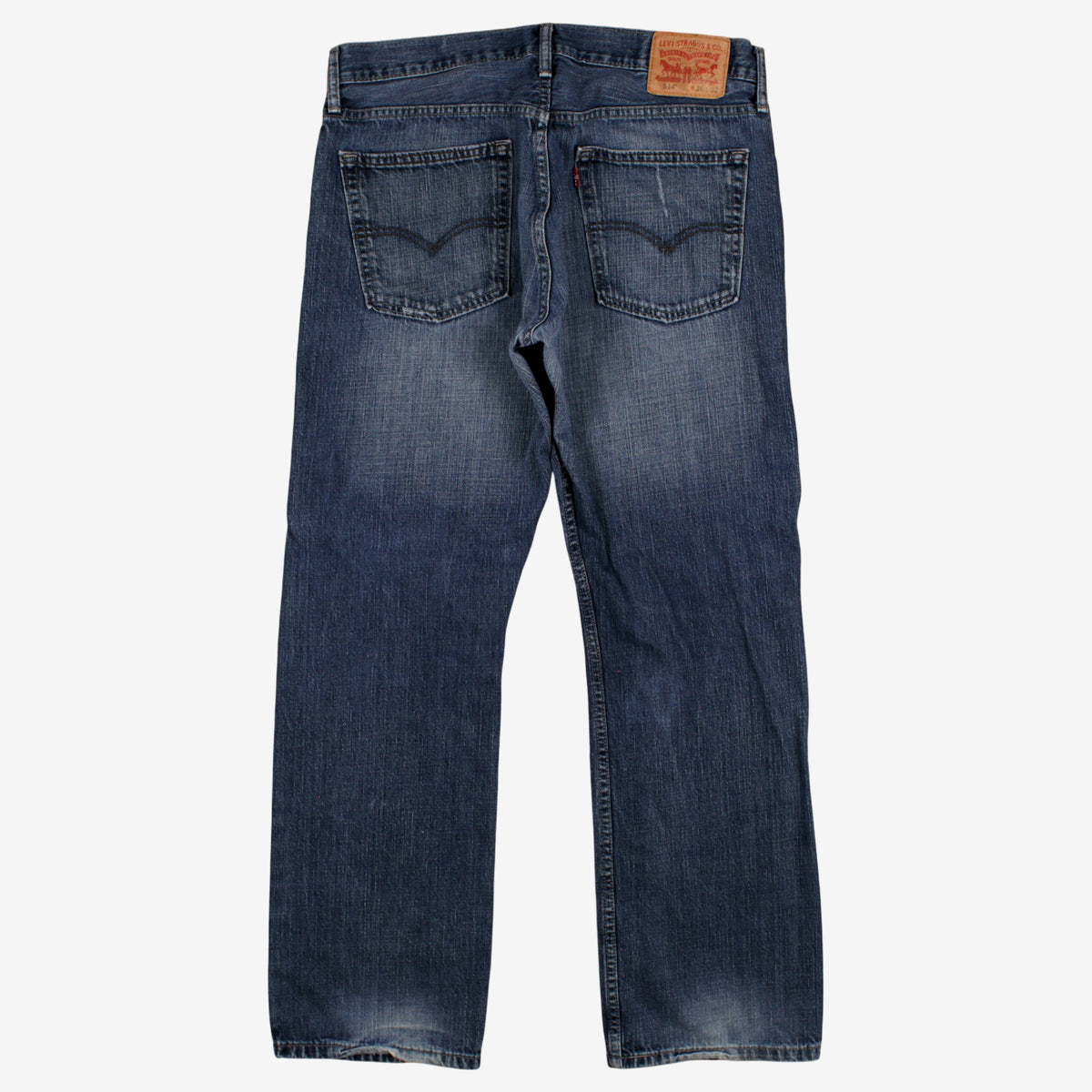 Levis 514 Jeans 36x32 Blue Regular Straight Faded Stonewash Distressed Denim