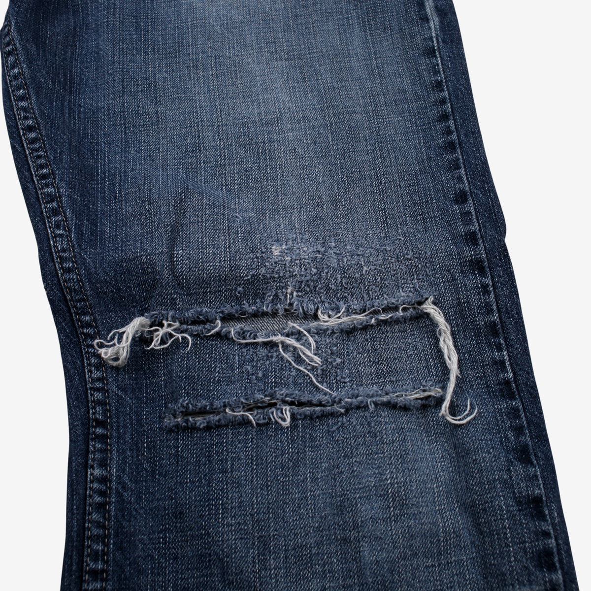Levis 514 Jeans 36x32 Blue Regular Straight Faded Stonewash Distressed Denim