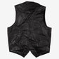 Vintage Northern Plains Vest M Mens Black Button Front Western Biker Gilet
