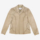 Wilsons Leather Maxima Jacket L Womens Beige Suede Moto Western Contrast Stitch