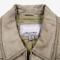 Wilsons Leather Maxima Jacket L Womens Beige Suede Moto Western Contrast Stitch
