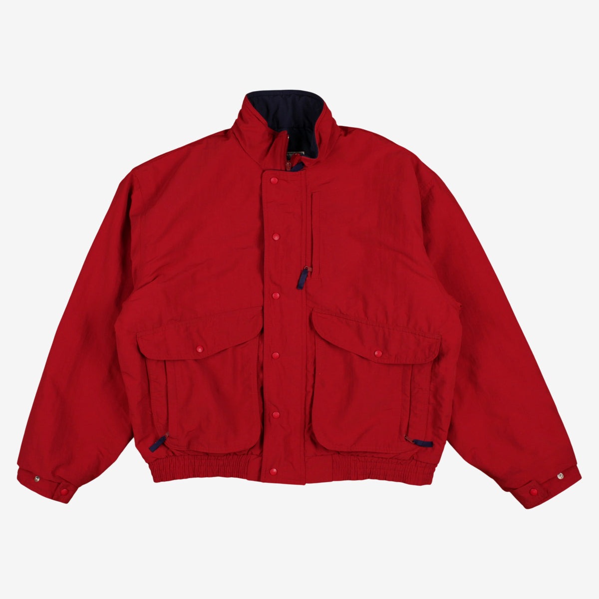 Vintage L.L. Bean Jacket L Mens 90s Red Gore-Tex Full Zip Lined Outdoor Bomber