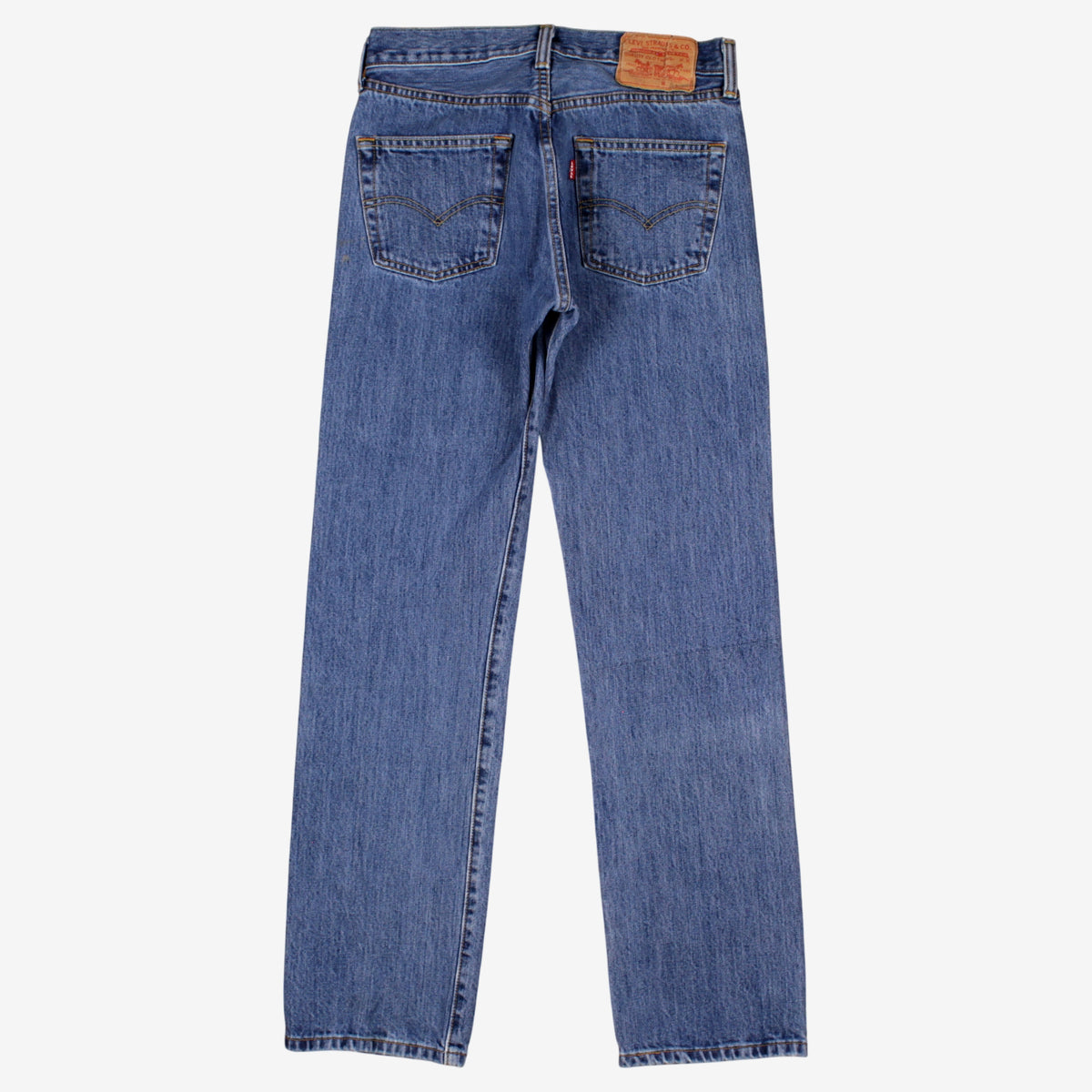 Levis 501 Jeans 29x32 Blue Regular Straight Faded Medium Stonewash Button Denim