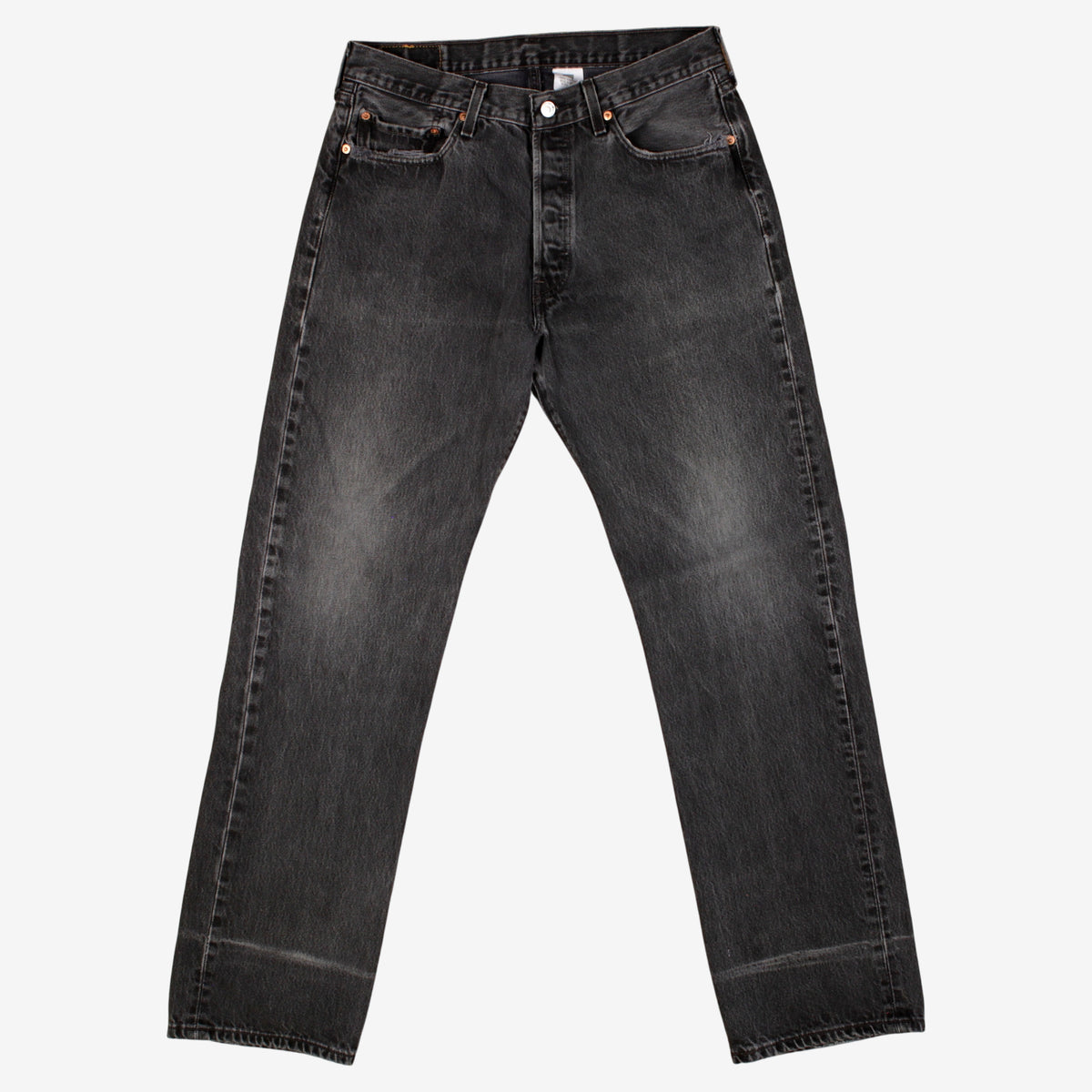 Levis 501 Jeans 33x34 Grey Regular Straight Faded Stonewash Made Denim