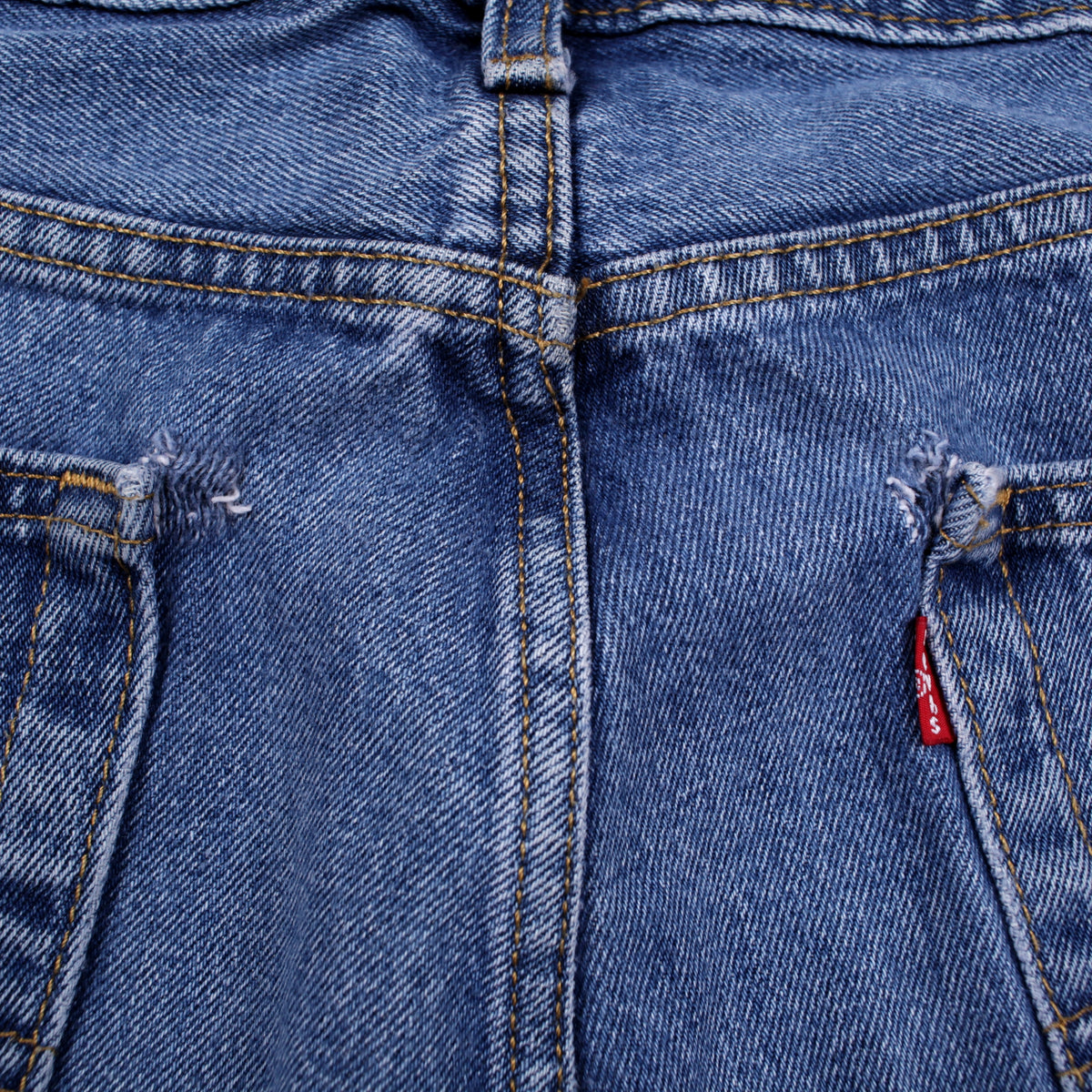 Levis 505 Jeans 38x34 Blue Regular Straight Faded Stonewash Red Tab Denim