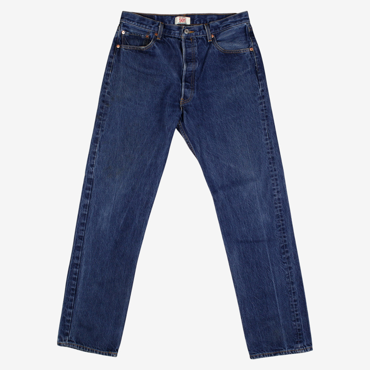 Levis 501 Jeans 34x35 Blue Regular Straight Faded Stonewash Red Tab Denim
