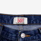 Levis 501 Jeans 34x35 Blue Regular Straight Faded Stonewash Red Tab Denim
