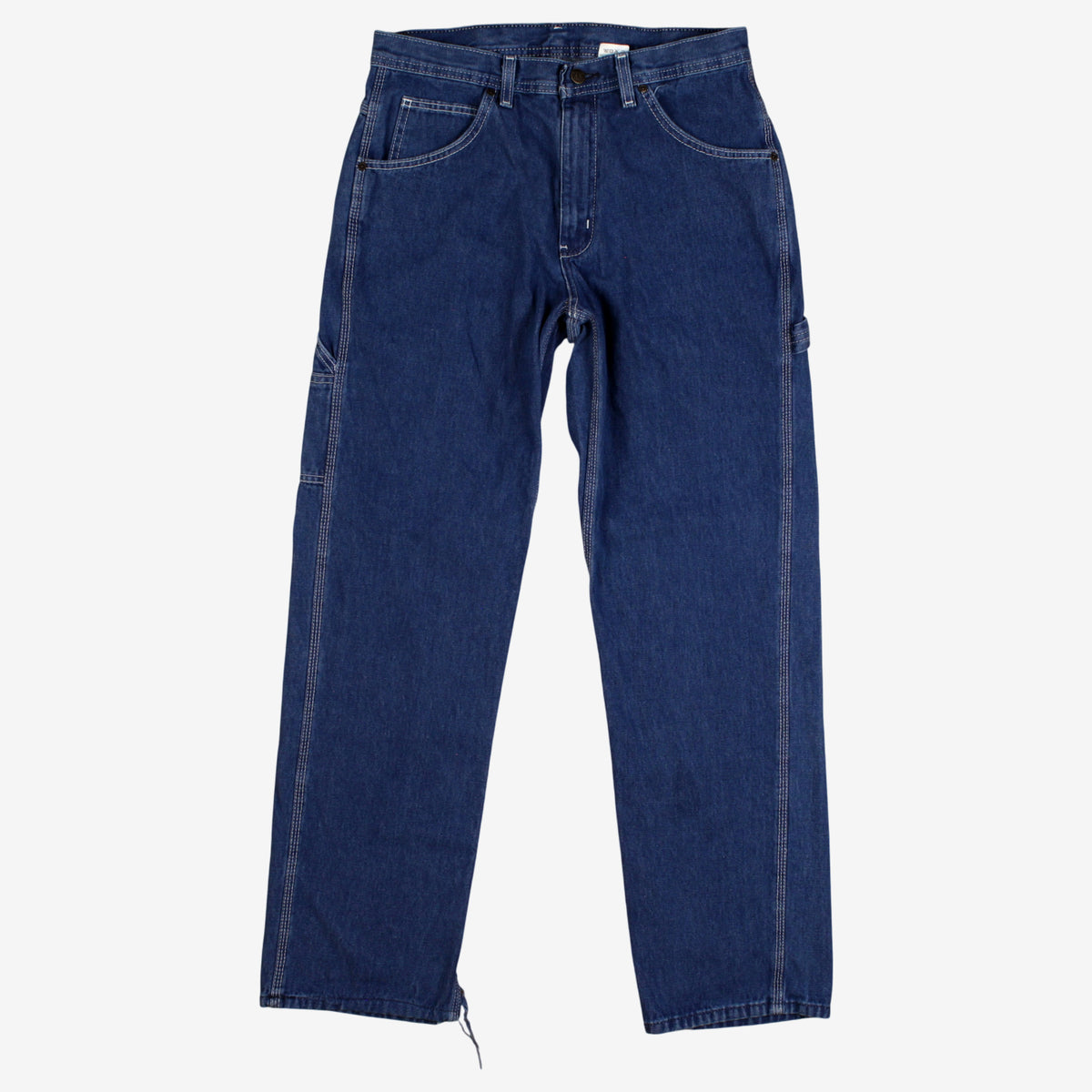 Key Carpenter Jeans 32x32 Blue Dark Stonewash Straight Workwear Zip Fly Denim