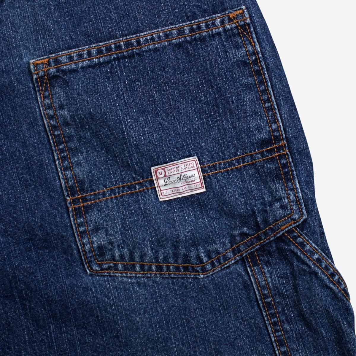 Levis Signature Jeans 34x34 Blue Strauss Carpenter Medium Stonewash Denim