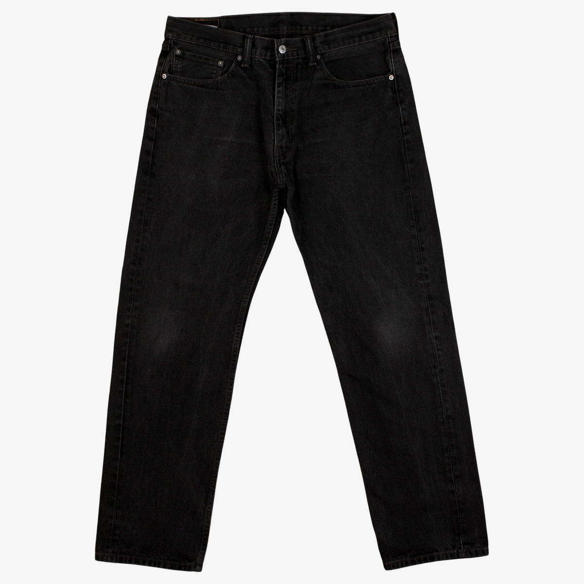Levis 505 Jeans 36x34 Black Regular Straight Faded Stonewash Red Tab Denim