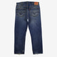 Levis 505 Jeans 38x32 Blue Regular Straight Faded Zip Fly Red Tab Classic Denim