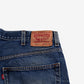 Levis 505 Jeans 38x32 Blue Regular Straight Faded Zip Fly Red Tab Classic Denim