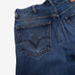 Levis 505 Jeans 38x32 Blue Regular Straight Faded Zip Fly Red Tab Classic Denim