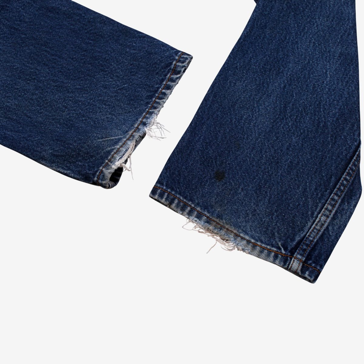 Levis 505 Jeans 38x32 Blue Regular Straight Faded Zip Fly Red Tab Classic Denim