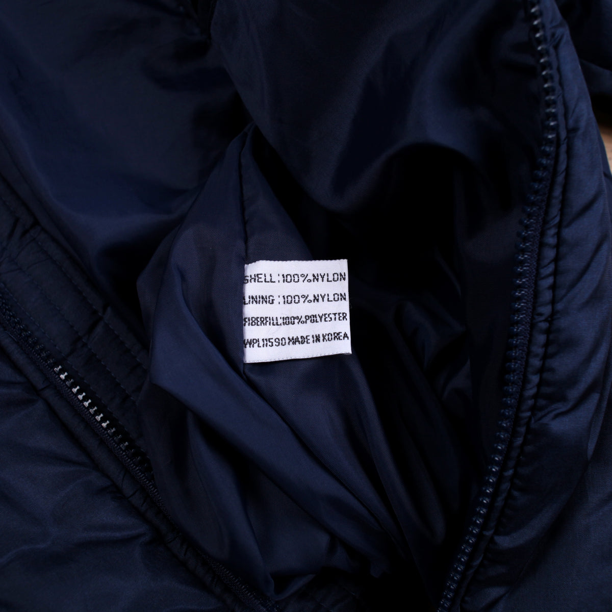 Vintage Ski Moves Bomber Jacket S Mens 90s Blue Nylon Striped Winter Insulated