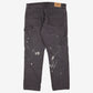 Berkley Jensen Carpenter Trousers Pants 36x32 00s Grey Straight Paint Splatter