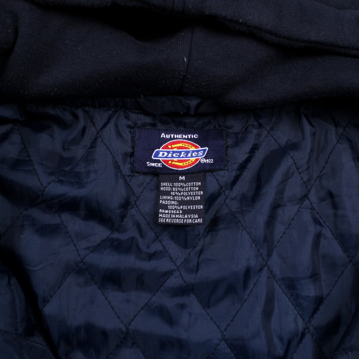 Dickies Overshirt Jacket M Mens Blue Plaid Hooded Heavyweight Utility Durable