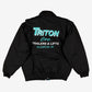 Vintage Norman Todd Bomber Jacket L Mens 90s Black Nylon Insulated Casual
