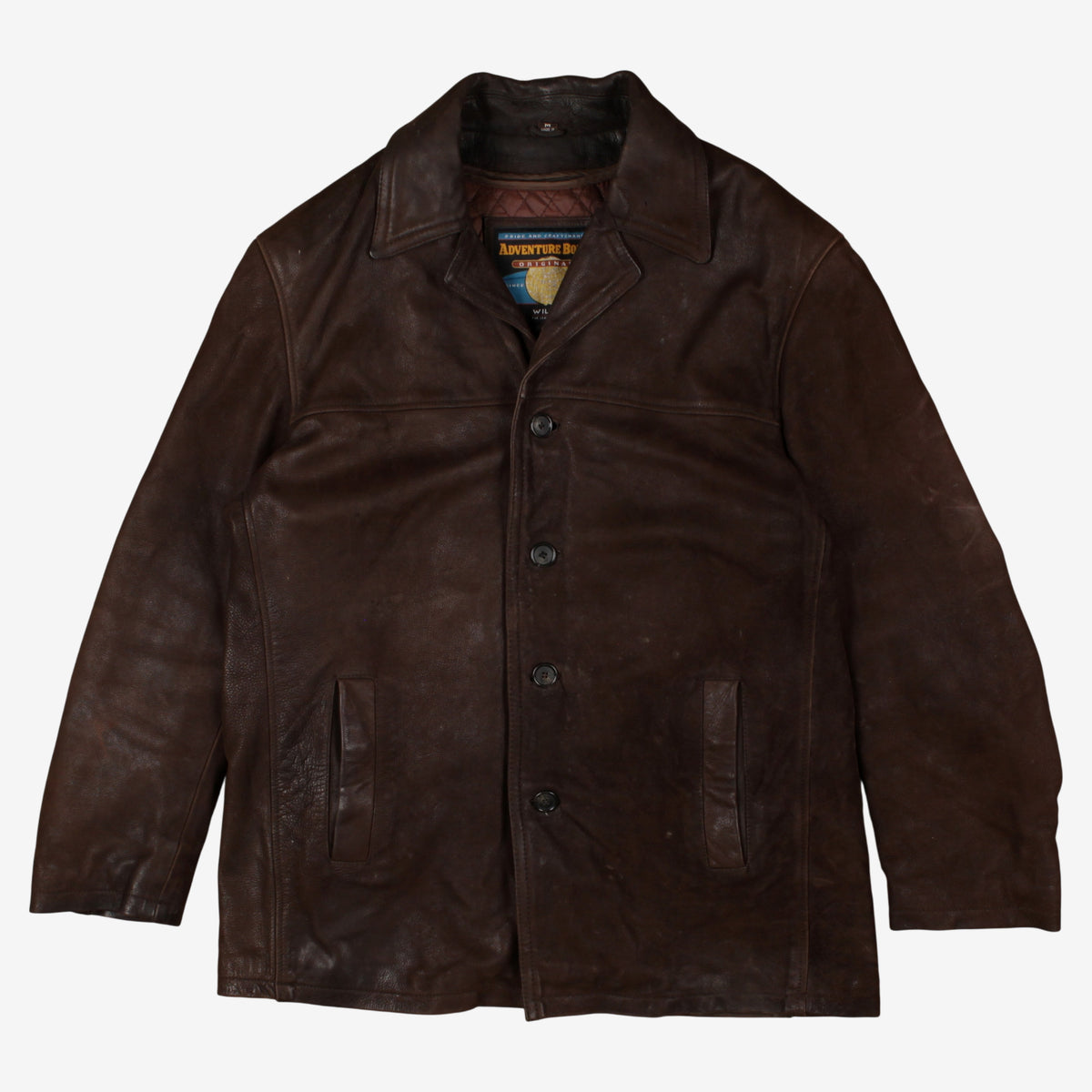 Vintage Adventure Bound Wilsons Leather Jacket M Mens 90s Brown Lined Thinsulate
