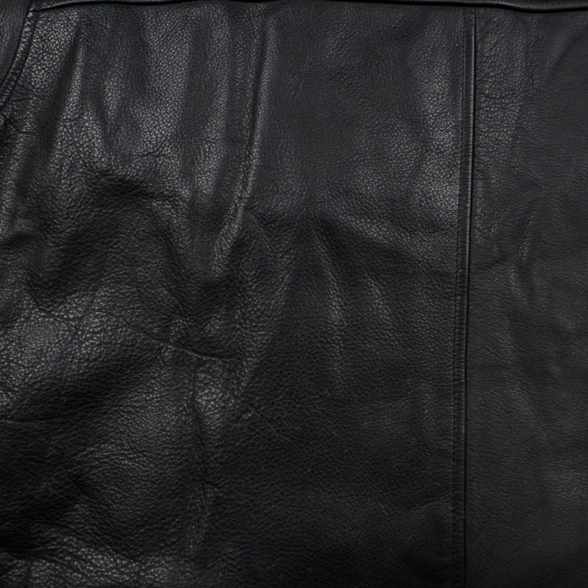 Reaction Kenneth Cole Leather Pea Coat Jacket L Mens Black Lined Double Breasted