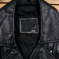 Vintage Leather Jacket L Womens 00s Black Biker Fringe Lined Moto Motorcycle