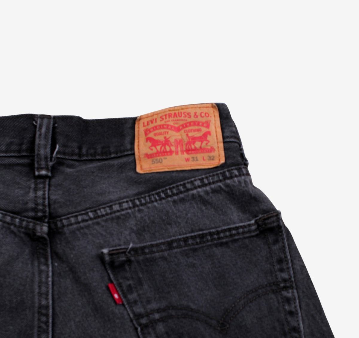 Levis 550 Jeans 30x32 Grey Relaxed Taper Faded Mid Rise Zip Fly Denim