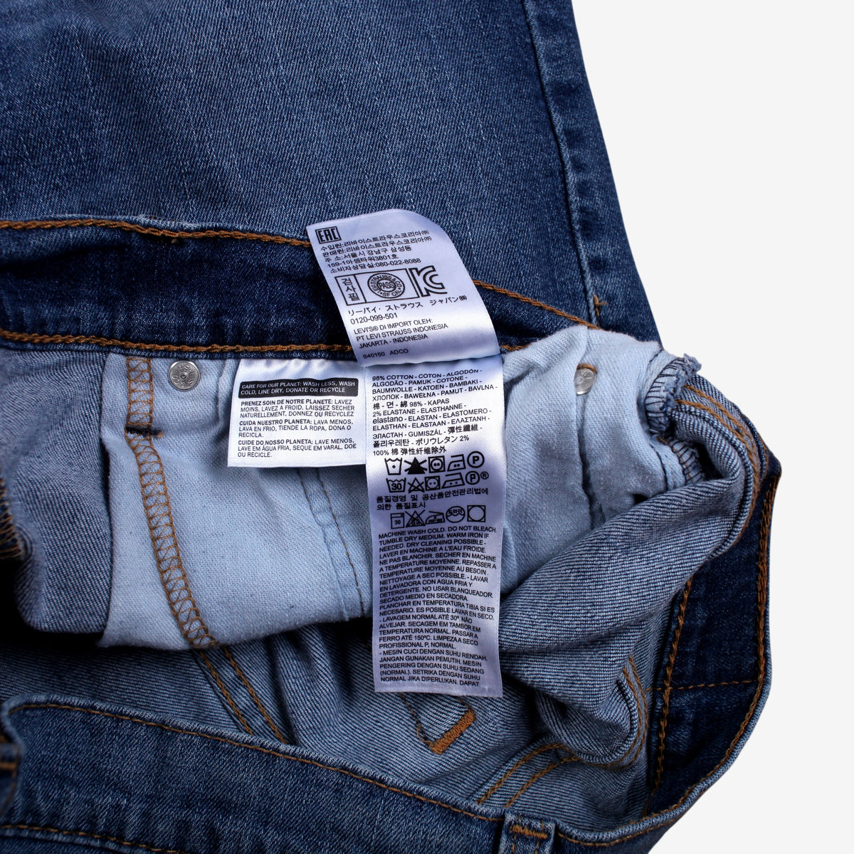 Levis 505 Jeans 34x30 Blue Regular Straight Mid Rise Stonewash Red Tab Denim