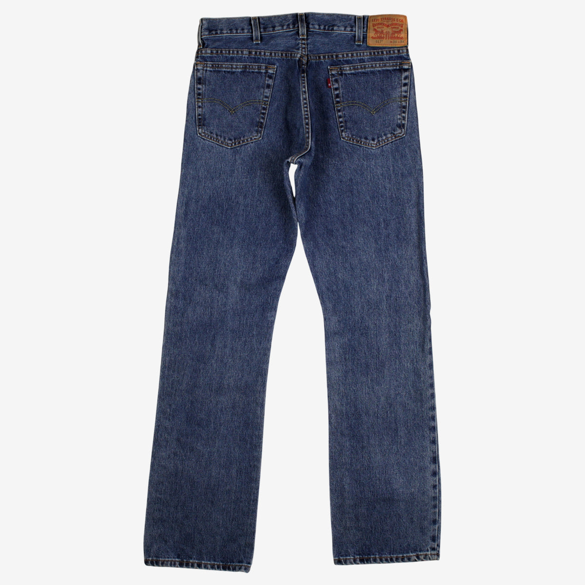 Levis 517 Jeans 34x34 Blue Regular Bootcut Faded Medium Stonewash Red Tab Denim
