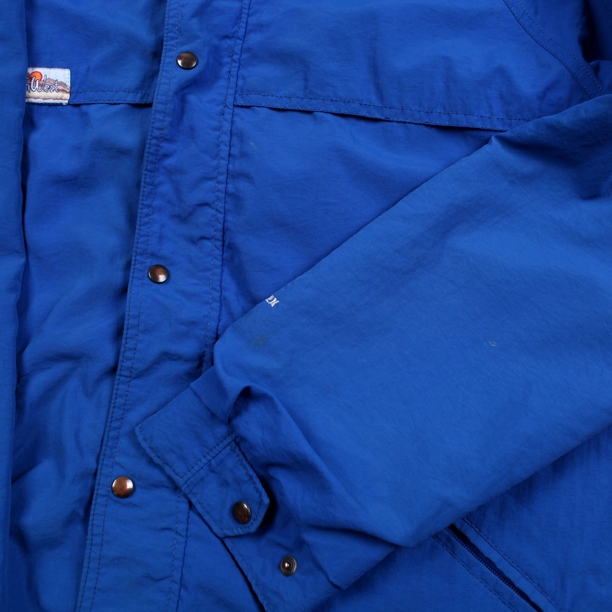Vintage Far West Mountain Wear Jacket L Mens 80s Blue Gore-tex Hiking Technical