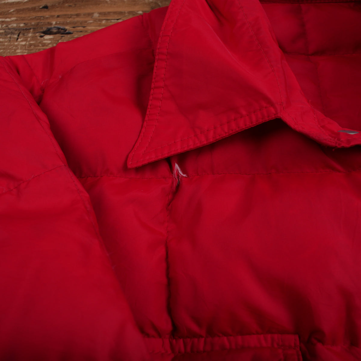 Vintage Rainier Down Puffer Jacket L Mens 80s Red Nylon Insulated Warm