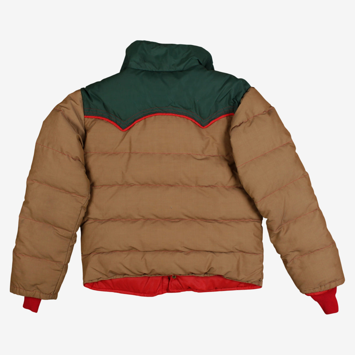 Vintage Uphill Down Products Puffer Jacket M Mens 70s Brown Superior Nylon Tan