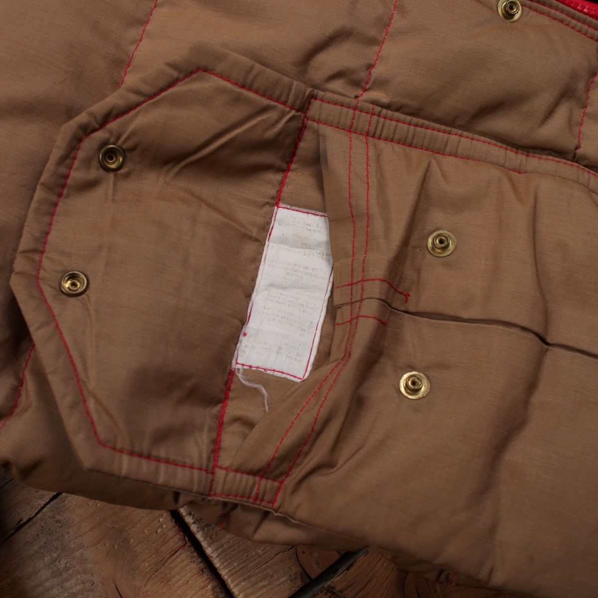 Vintage Uphill Down Products Puffer Jacket M Mens 70s Brown Superior Nylon Tan