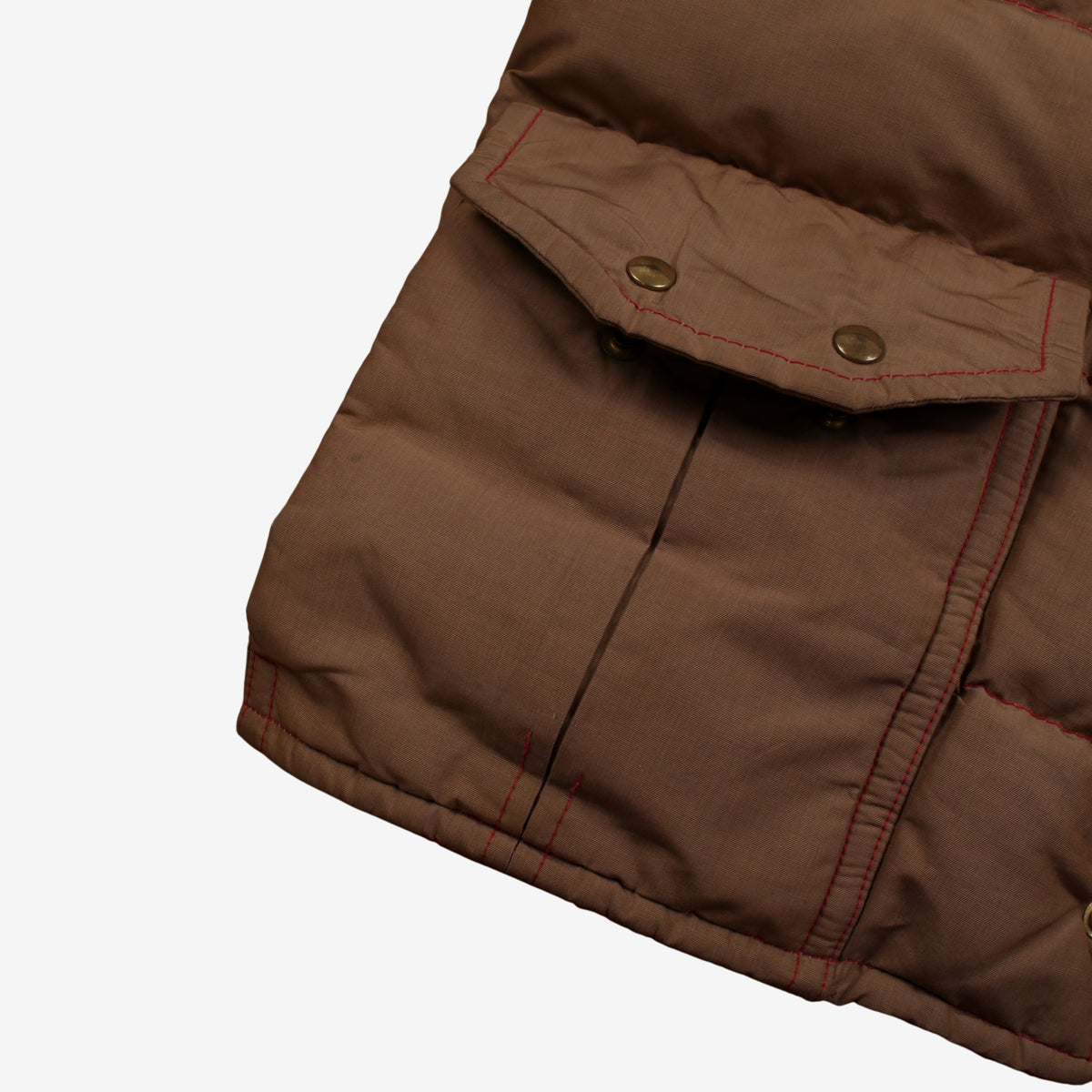 Vintage Uphill Down Products Puffer Jacket M Mens 70s Brown Superior Nylon Tan