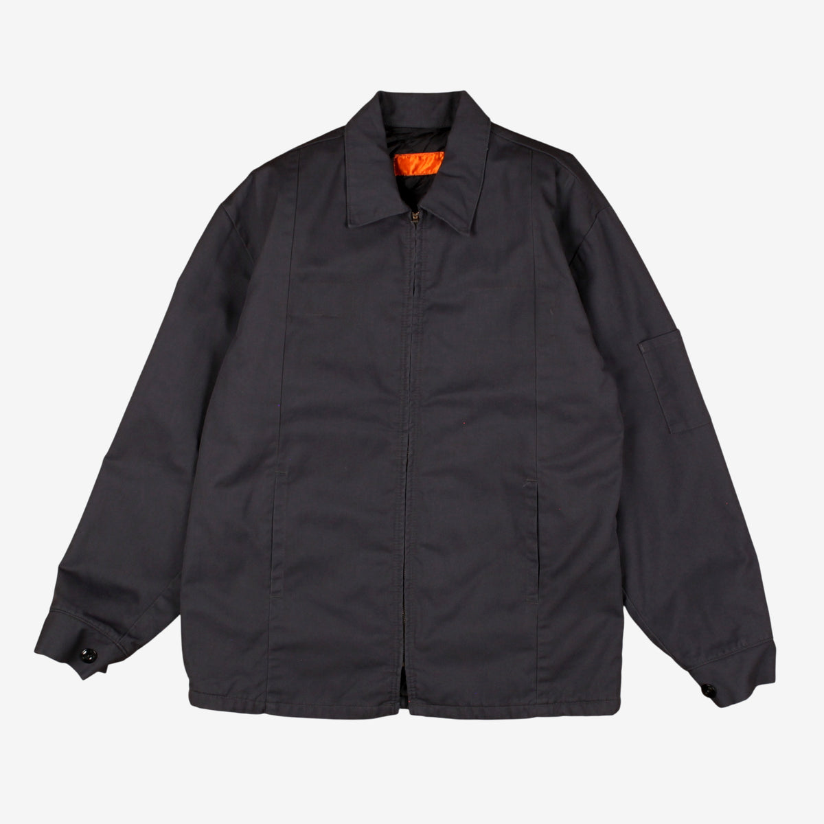 Vintage Red Kap Workwear Jacket M Mens Grey Quilt Lined Mechanic Chore Utility